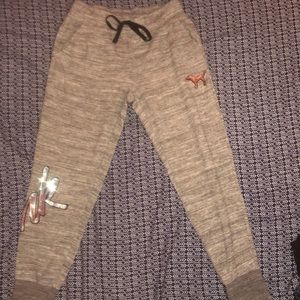 Grey sequin sweatpants by PINK